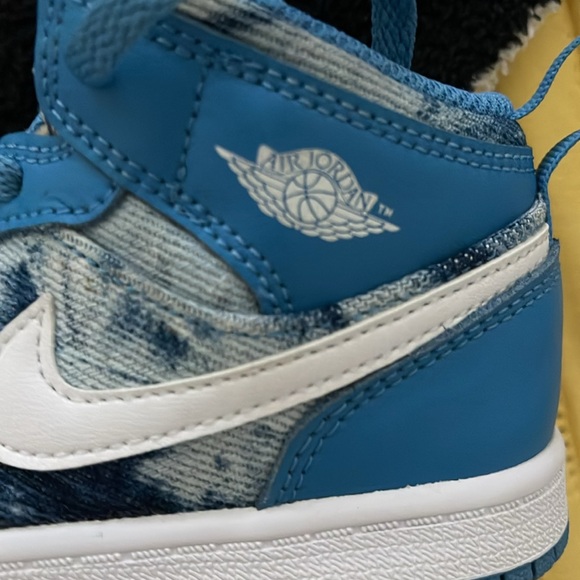 Kids Blue Denim Sneakers with White Accents - Picture 8 of 8